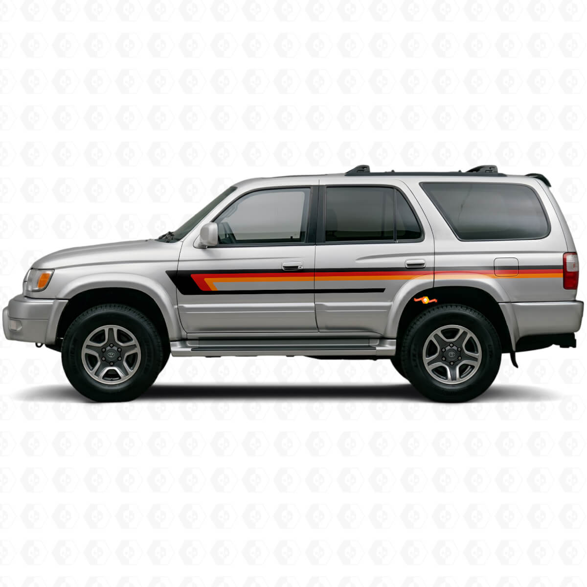 Triple Stripes Door Side Vinyl Decal for Toyota 4Runner 1995-2002