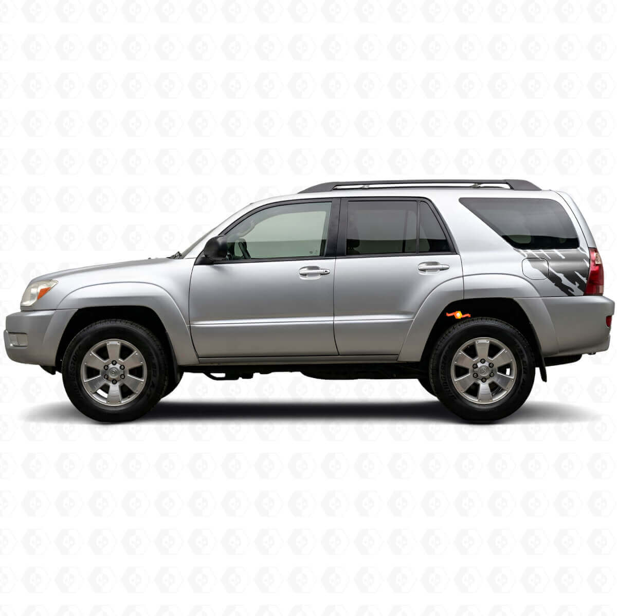 Mud Splash Graphic Bedside Vinyl Decal Kit for Toyota 4Runner 2002-2009