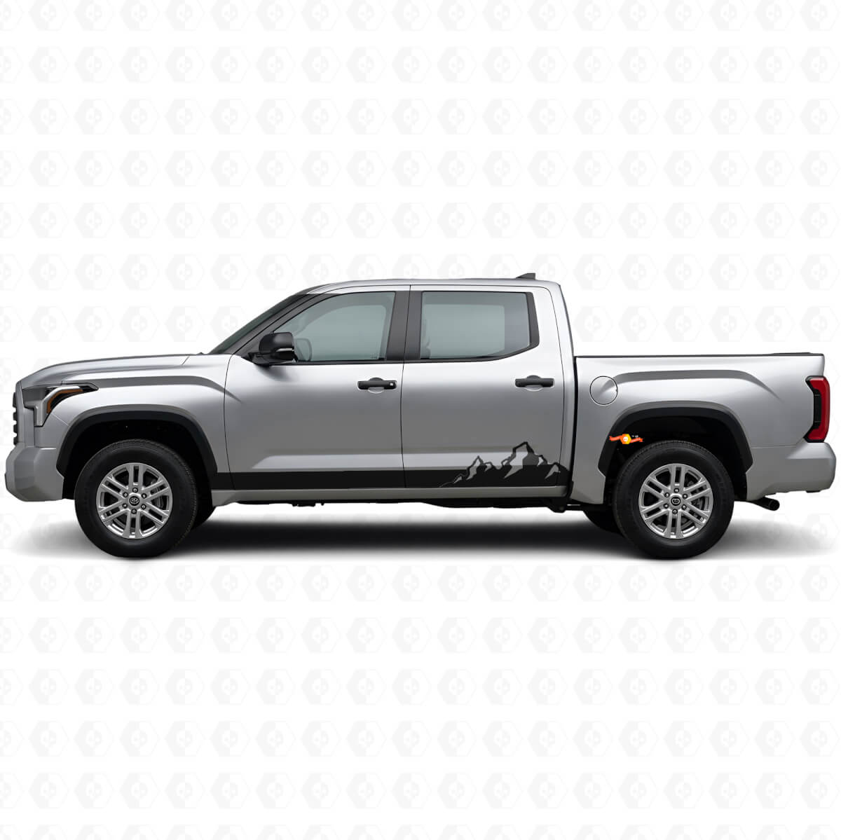 Mountains Thin Stripes Rocker Panel Vinyl Decal for Toyota Tundra 2022+