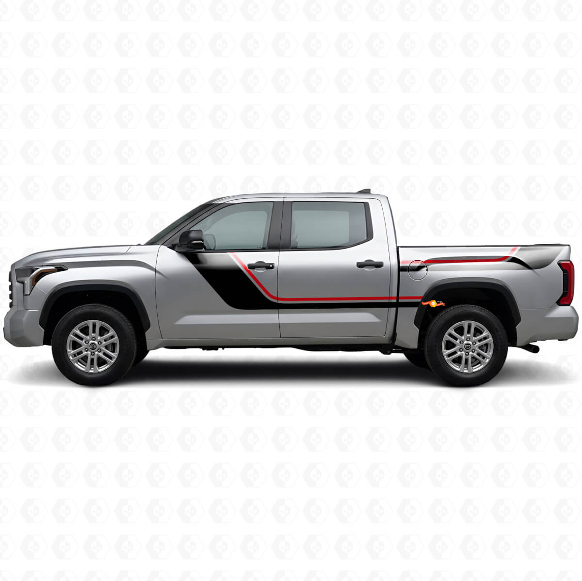 Kit de vinilo con franjas dobles para puertas y laterales traseros para Toyota Tundra 2022+