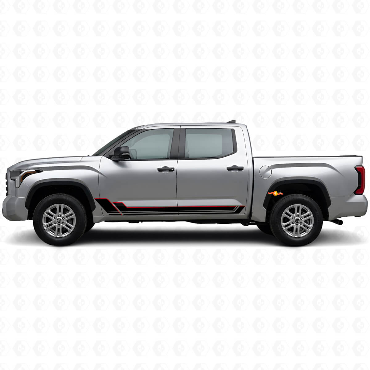 Kit de vinilo con franjas gemelas para paneles laterales para Toyota Tundra 2022+
