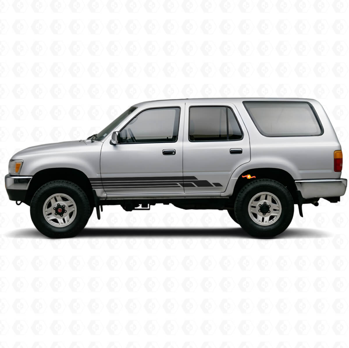 Curved Stripes Rocker Panel Vinyl Decal Kit for Toyota 4Runner 1989-1995