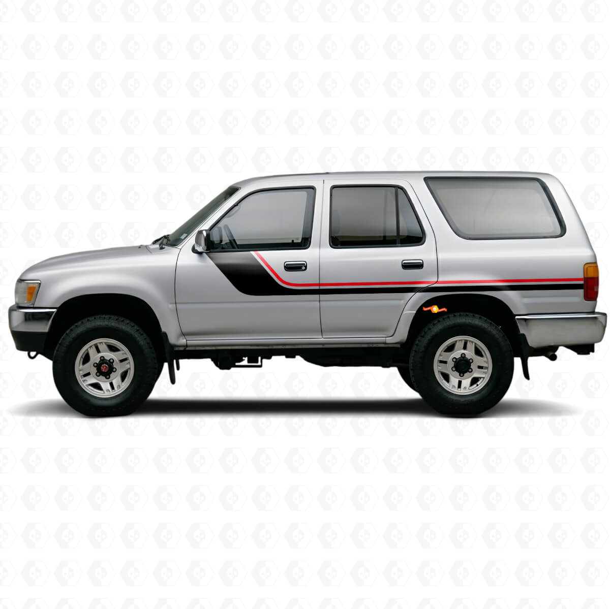 Jeu de décalcomanies latérales à bandes jumelles pour Toyota 4Runner 1989-1995
