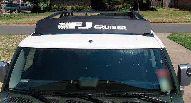 FJ Cruiser Roof Rack Wind Deflector Decal for Toyota FJ Cruiser