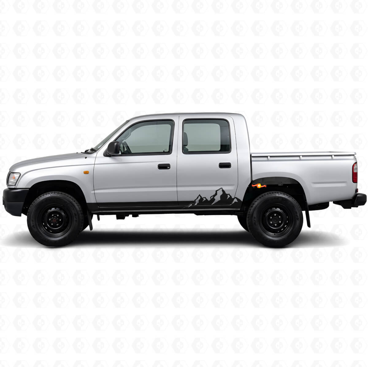 Mountains Thin Stripes Rocker Panel Vinyl Decal for Toyota Hilux 1997-2004