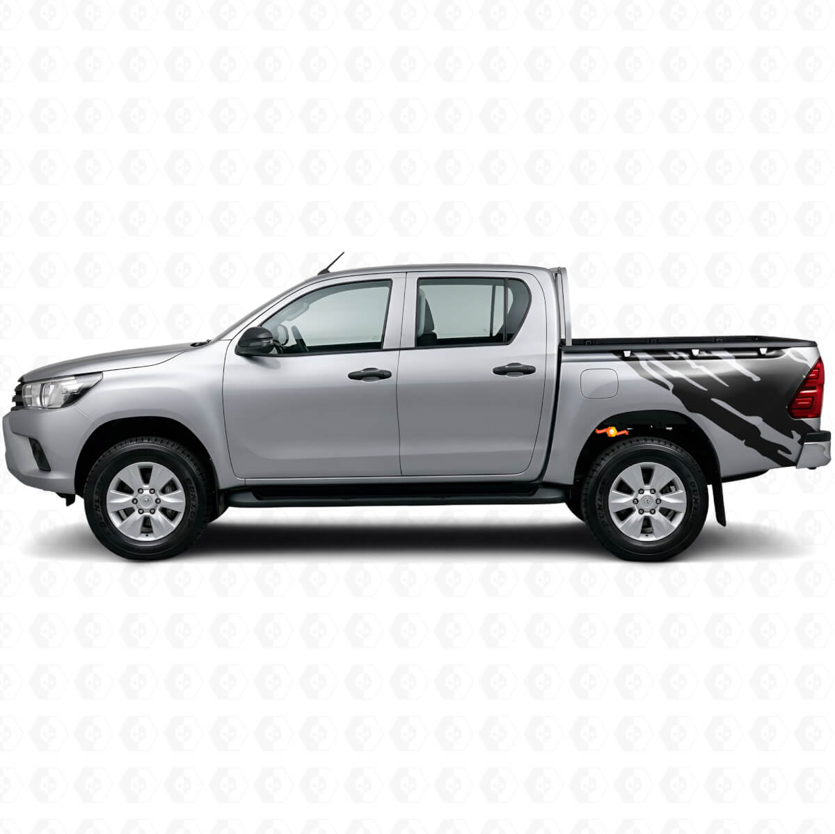 Mud Splash Graphic Rear Side Vinyl Decal for Toyota Hilux 2015+