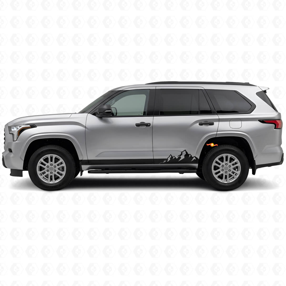 Mountains Thin Stripes Rocker Panel Vinyl Decal for Toyota Sequoia 2022+