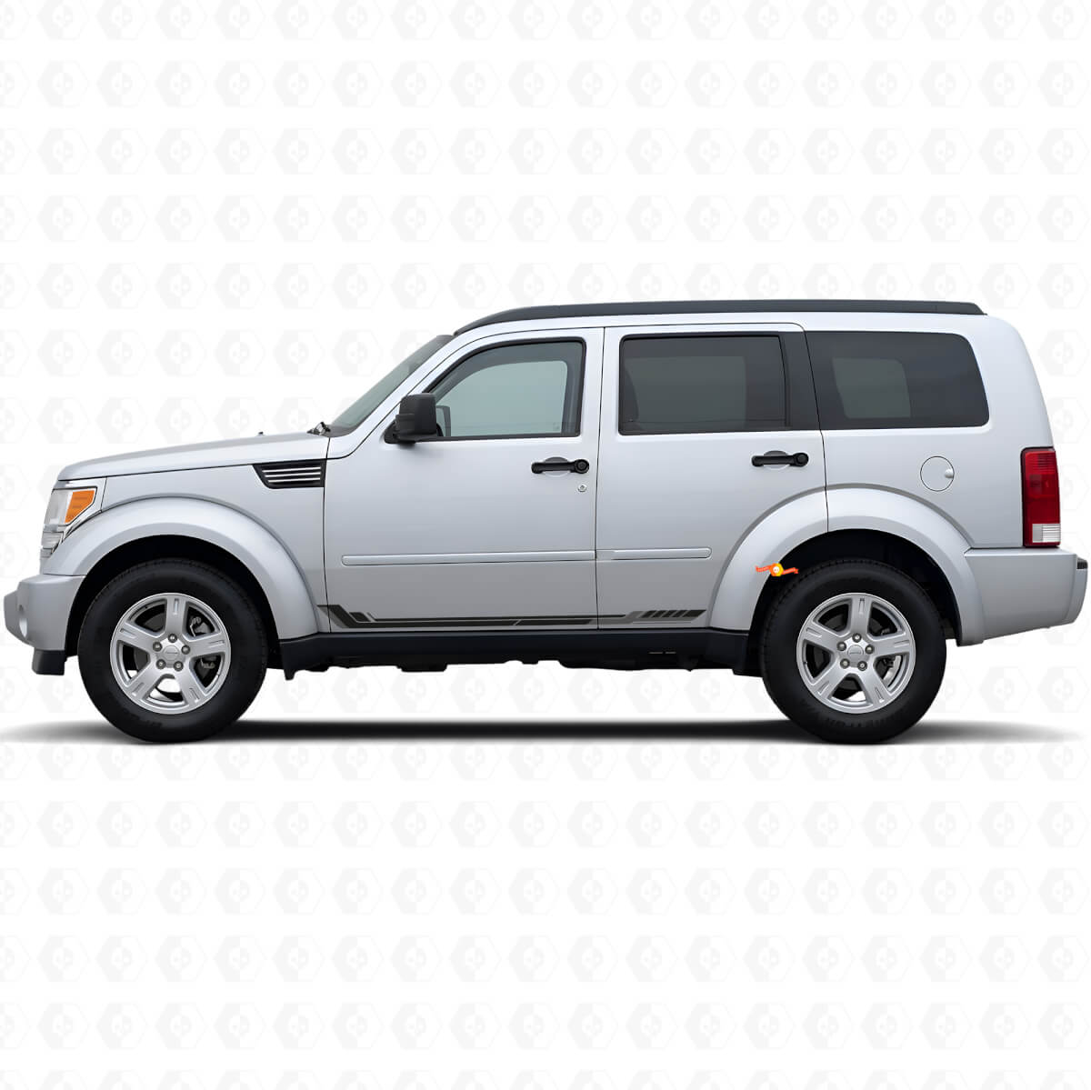 Racing Style Side Stripes Vinyl Decal for Dodge Nitro 2007-2011