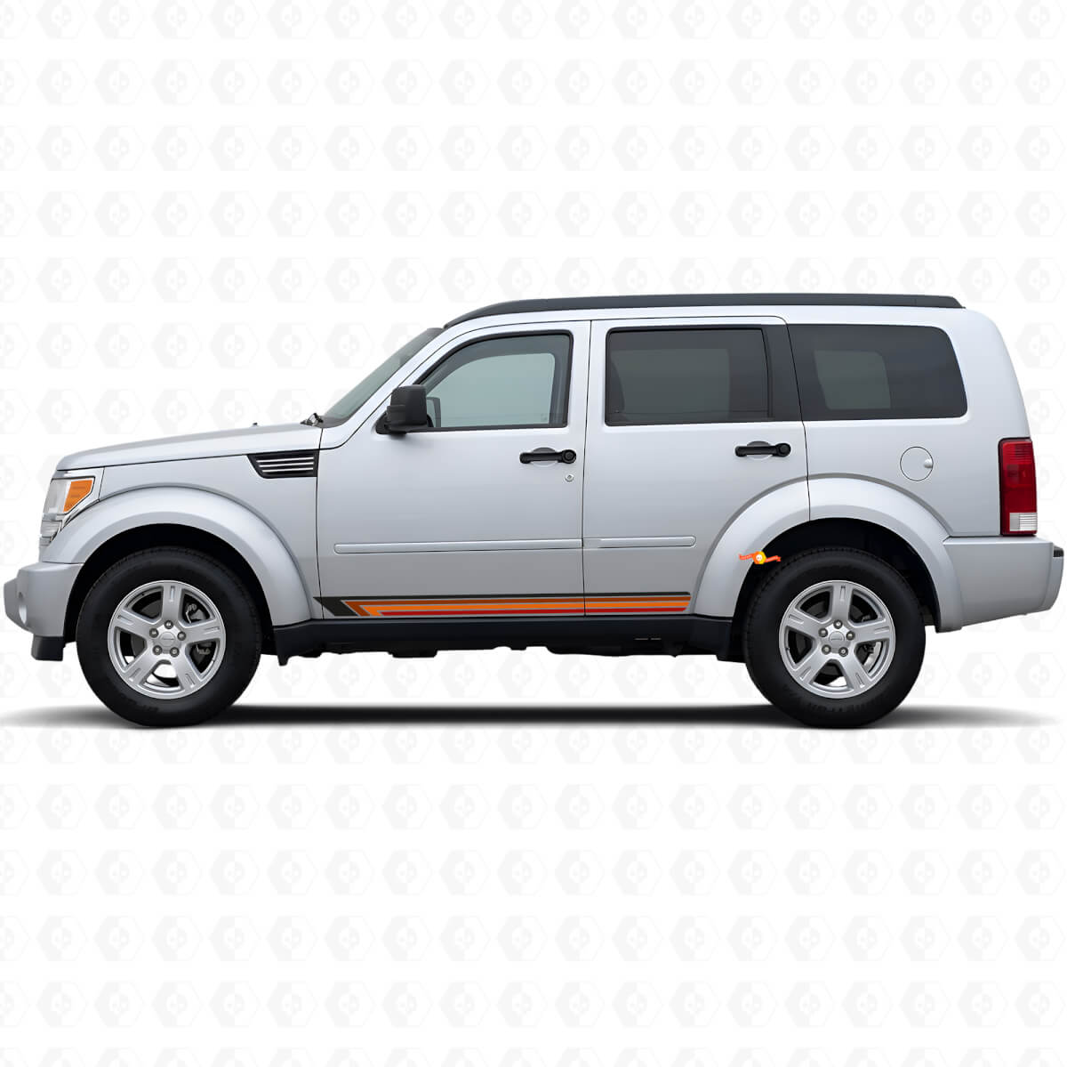 Vintage Straight Stripes Side Vinyl Decal for Dodge Nitro 2007-2011