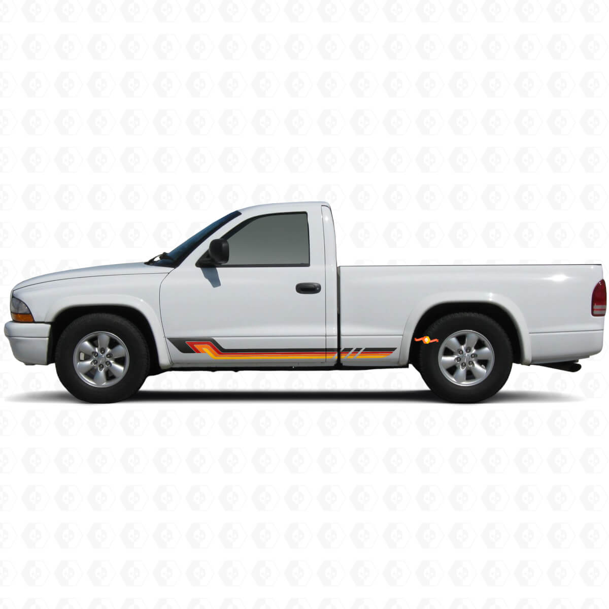 Autocollant en vinyle rayures latérales style vintage pour Dodge Dakota 1997-2004