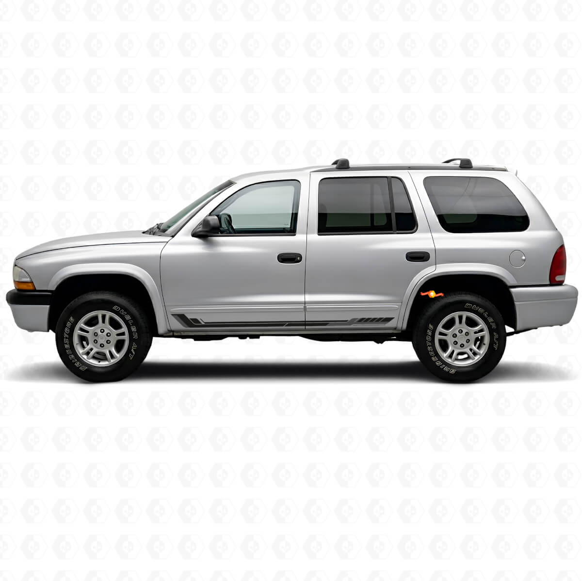 Racing Style Side Stripes Vinyl Decal for Dodge Durango 1998-2003