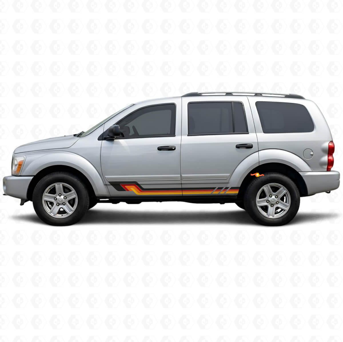 Vinyl Decal with Vintage Style Side Stripes for Dodge Durango 2004-2009