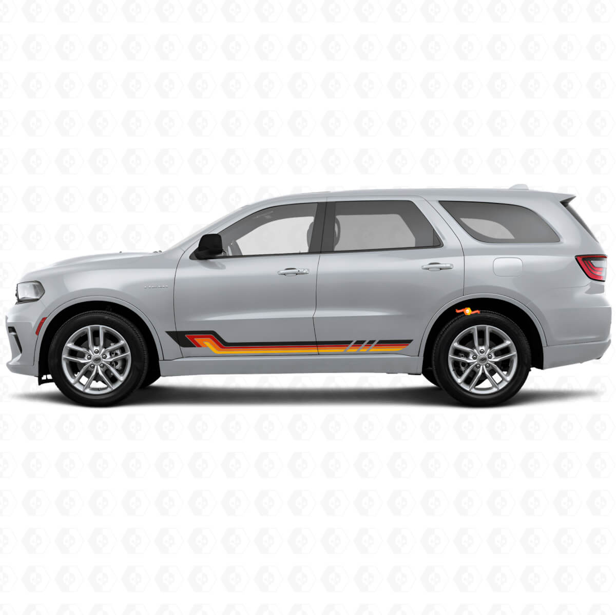 Autocollant en vinyle à bandes latérales style vintage pour Dodge Durango 2011+