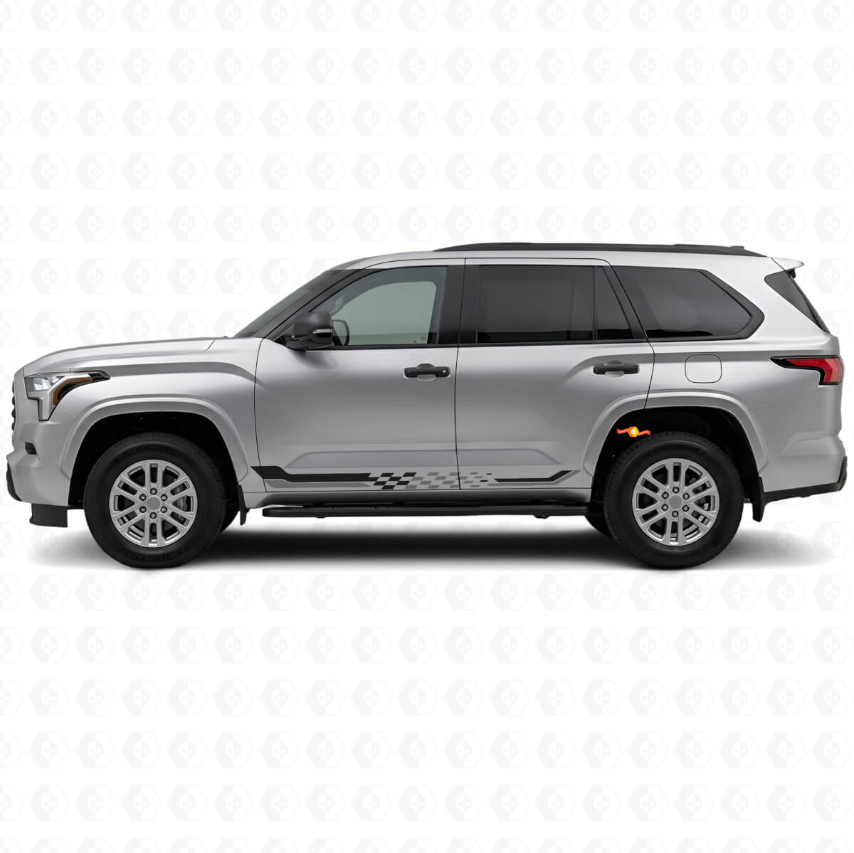 Autocross Flag Side Stripes Vinyl Decal for Toyota Sequoia 2022+