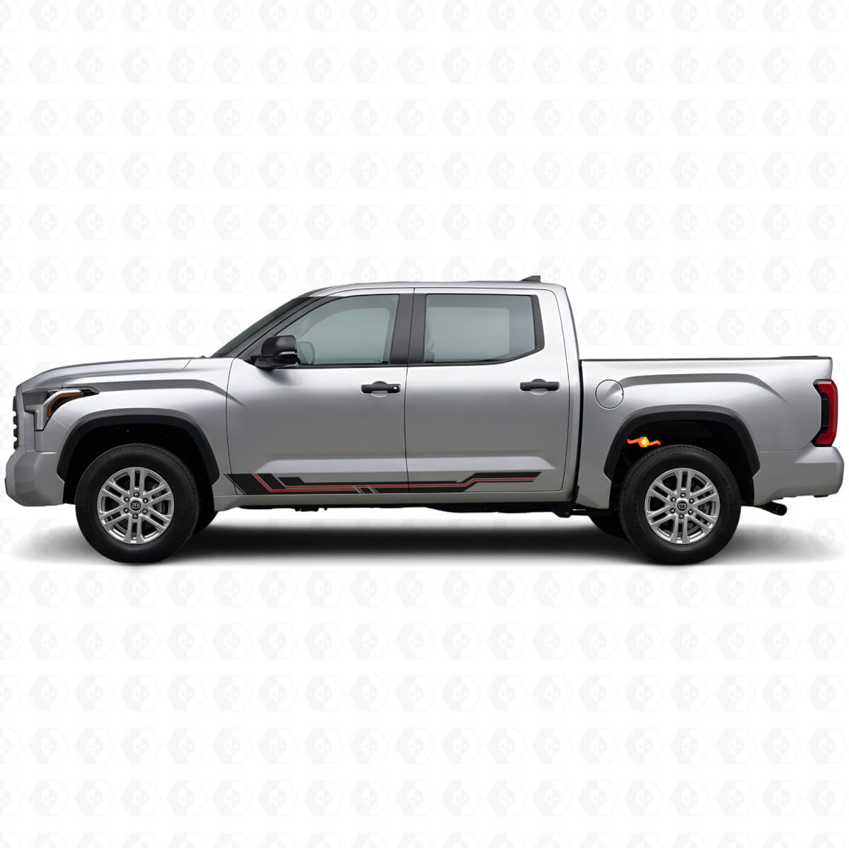 Vinyl Decal for Toyota Tundra 2022+ – Curved Stripes Rocker Panel