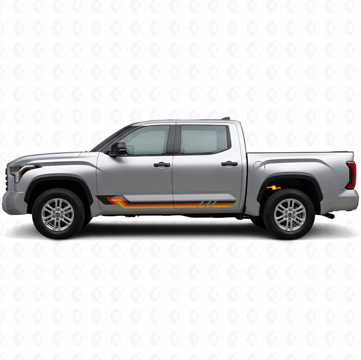 Adesivo de Faixas Laterais em Vinil Estilo Vintage para Toyota Tundra 2022+