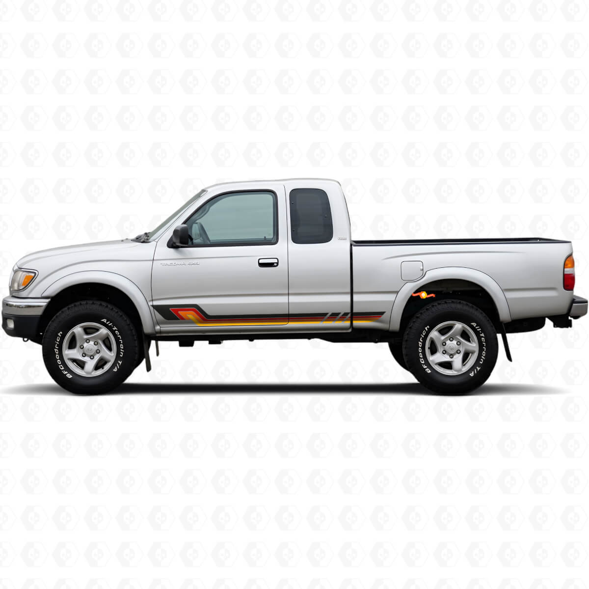 Vintage Style Side Stripes Vinyl Decal for Toyota Tacoma 1995-2004