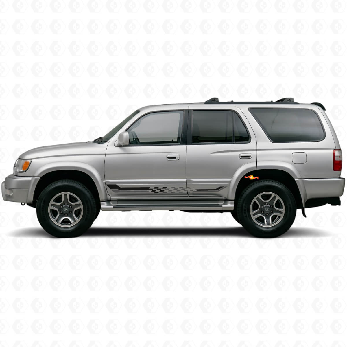 Checkered Flag Side Stripes Vinyl Decal for Toyota 4Runner 1995-2002