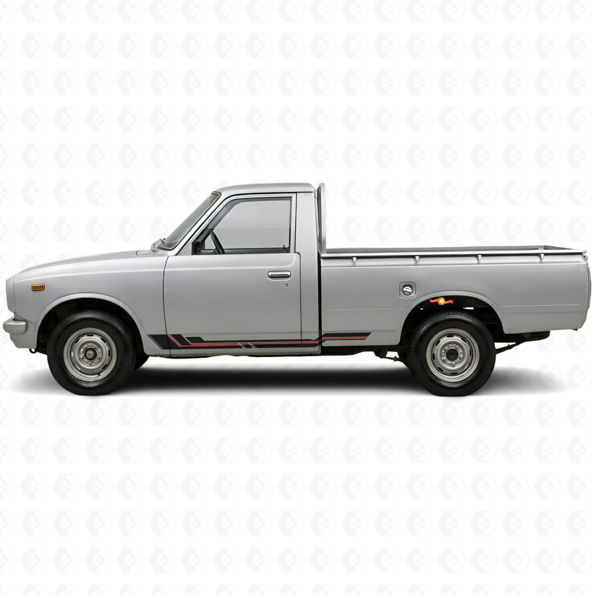 Curved Stripes Rocker Panel Vinyl Decal for Toyota Hilux 1968-1972