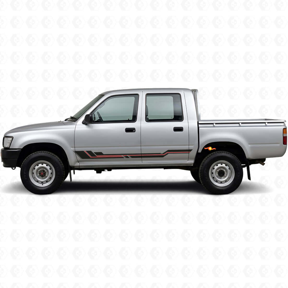 Curved Stripes Rocker Panel Vinyl Decal for Toyota Hilux 1988-1997