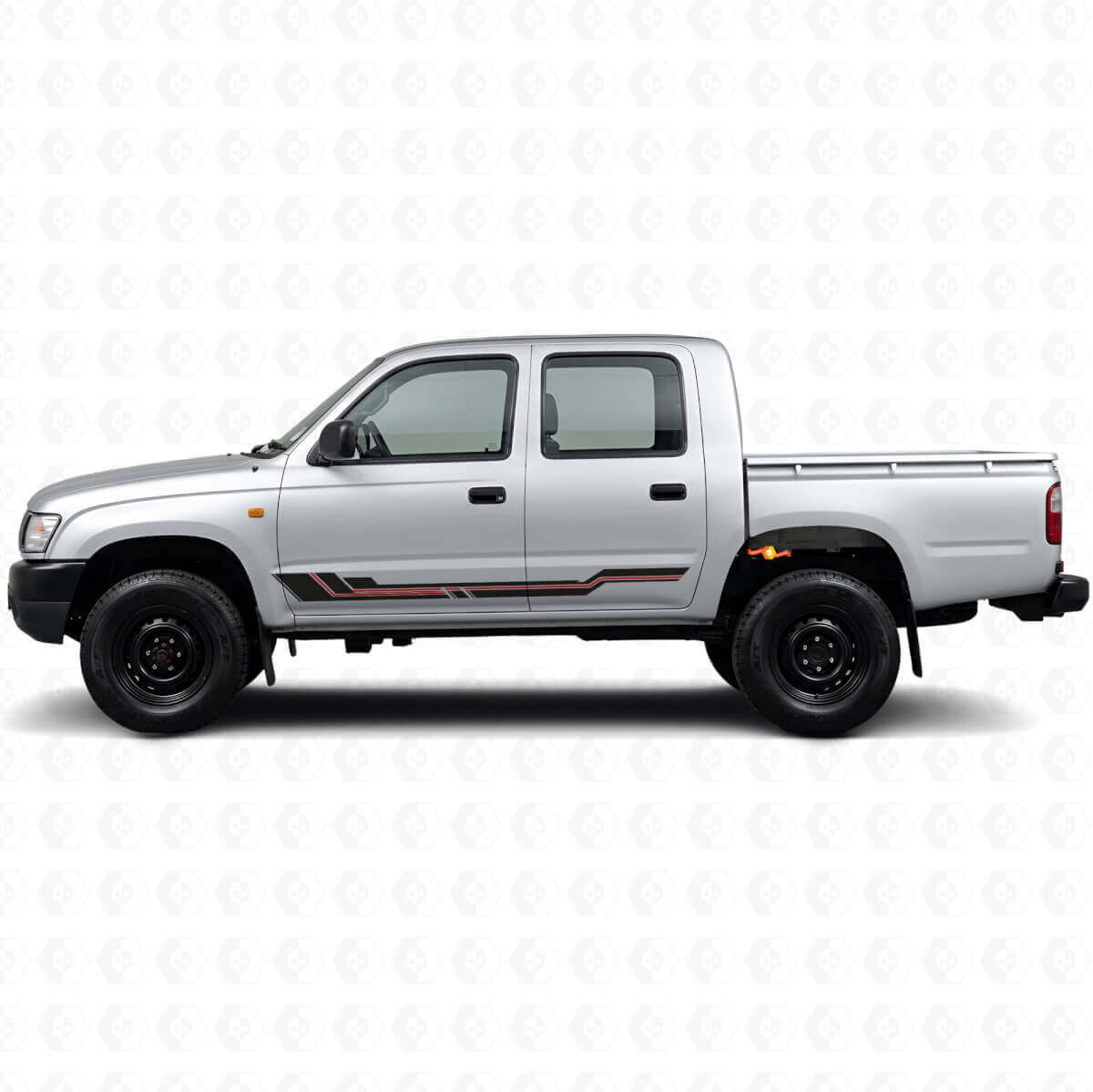 Curved Stripes Rocker Panel Vinyl Decal for Toyota Hilux 1997-2004