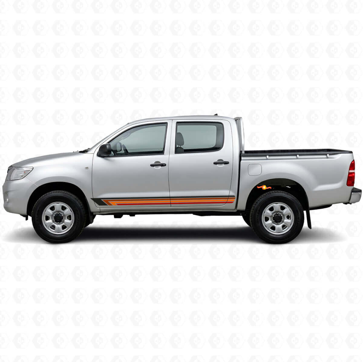 Vintage Straight Stripes Side Vinyl Decal for Toyota Hilux 2004-2015