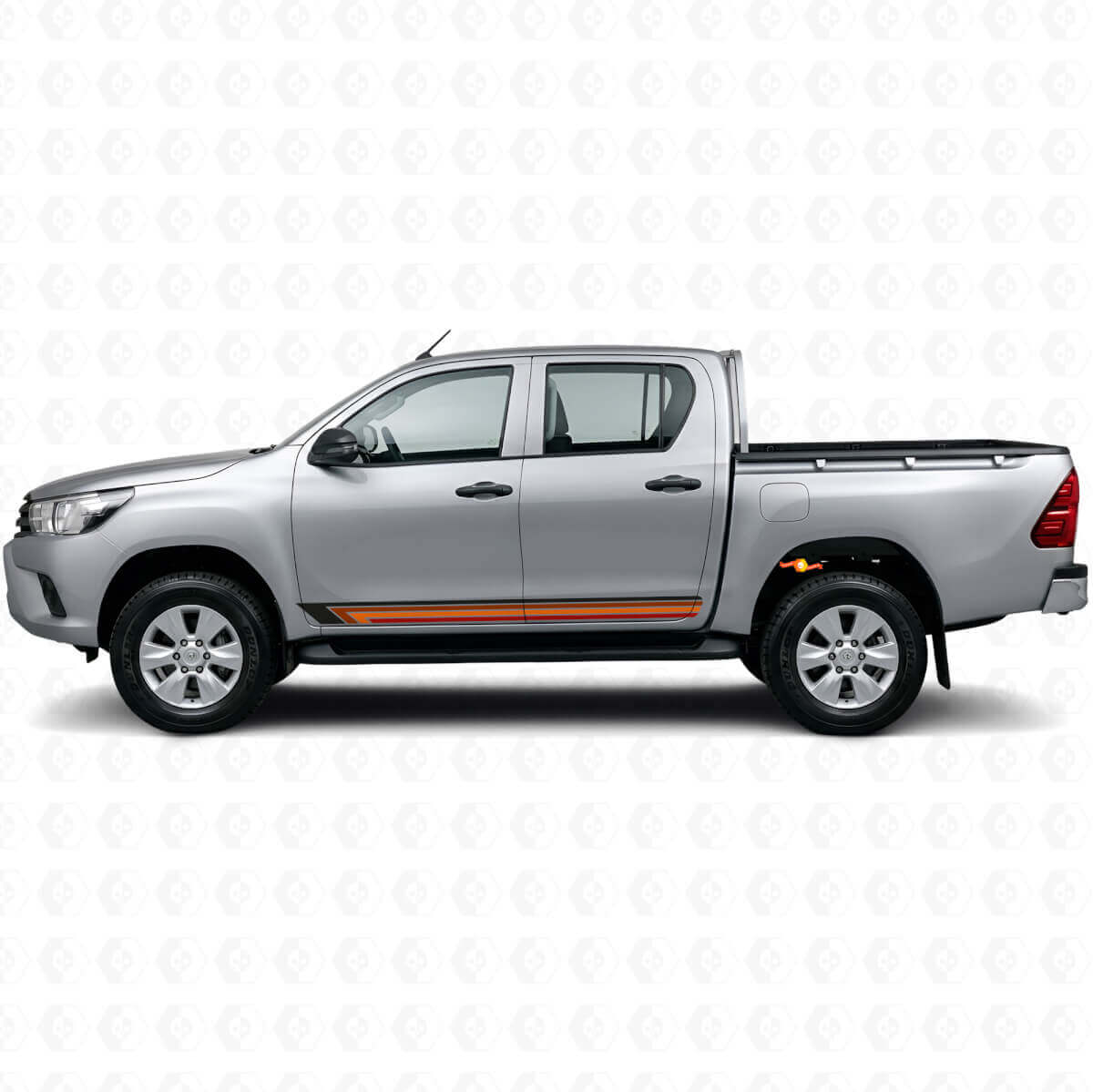 Vintage Straight Stripes Side Vinyl Decal for Toyota Hilux 2015+