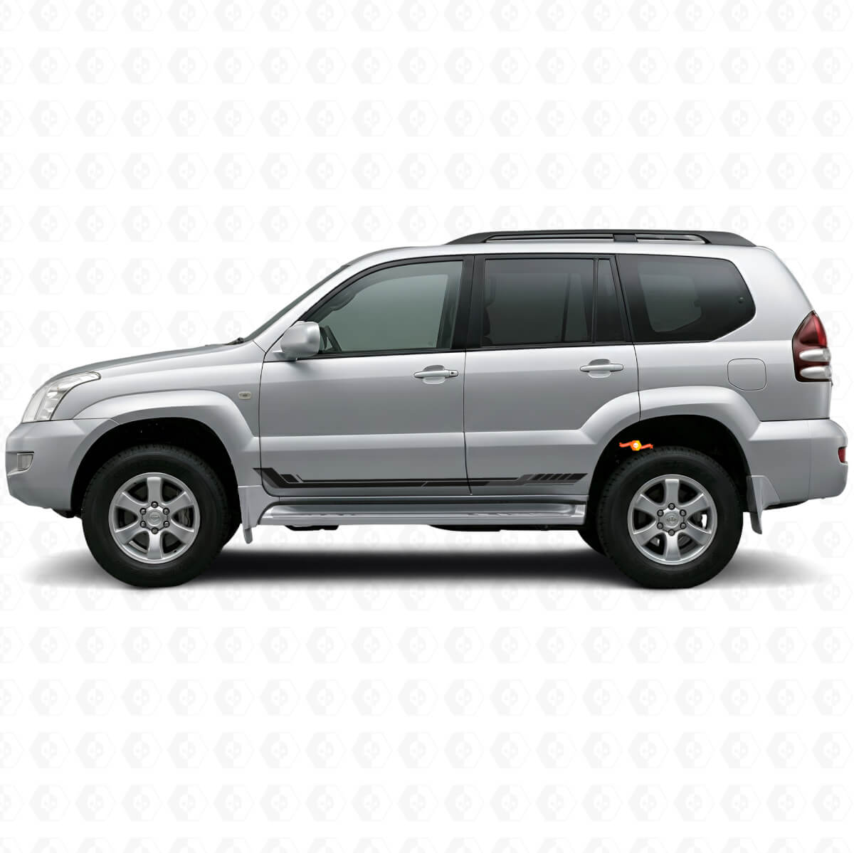 Racing Style Side Stripes Vinyl Decal for Toyota Land Cruiser Prado 2002-2009