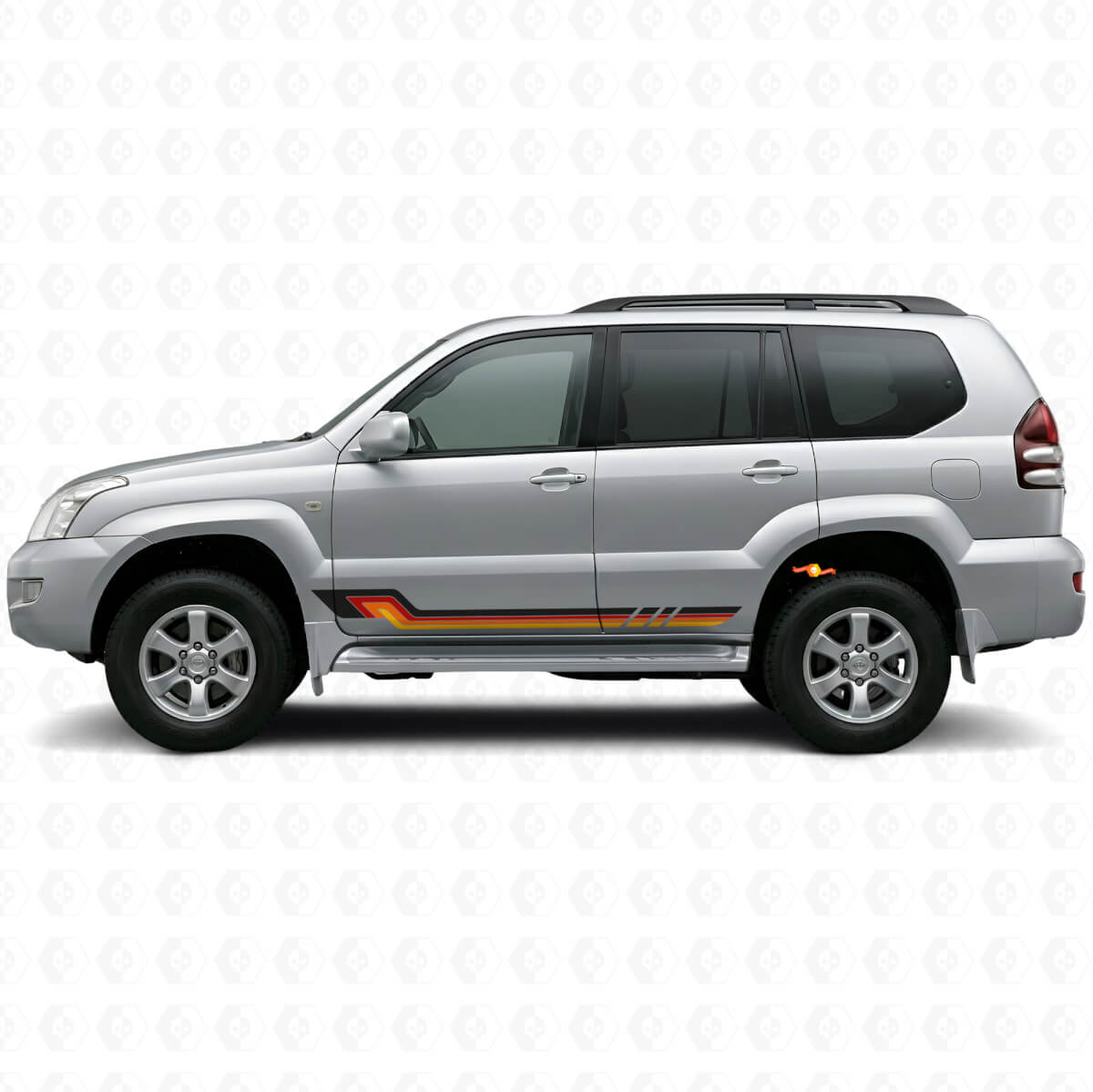 Vintage Style Side Stripes Vinyl Decal for Toyota Land Cruiser Prado 2002-2009