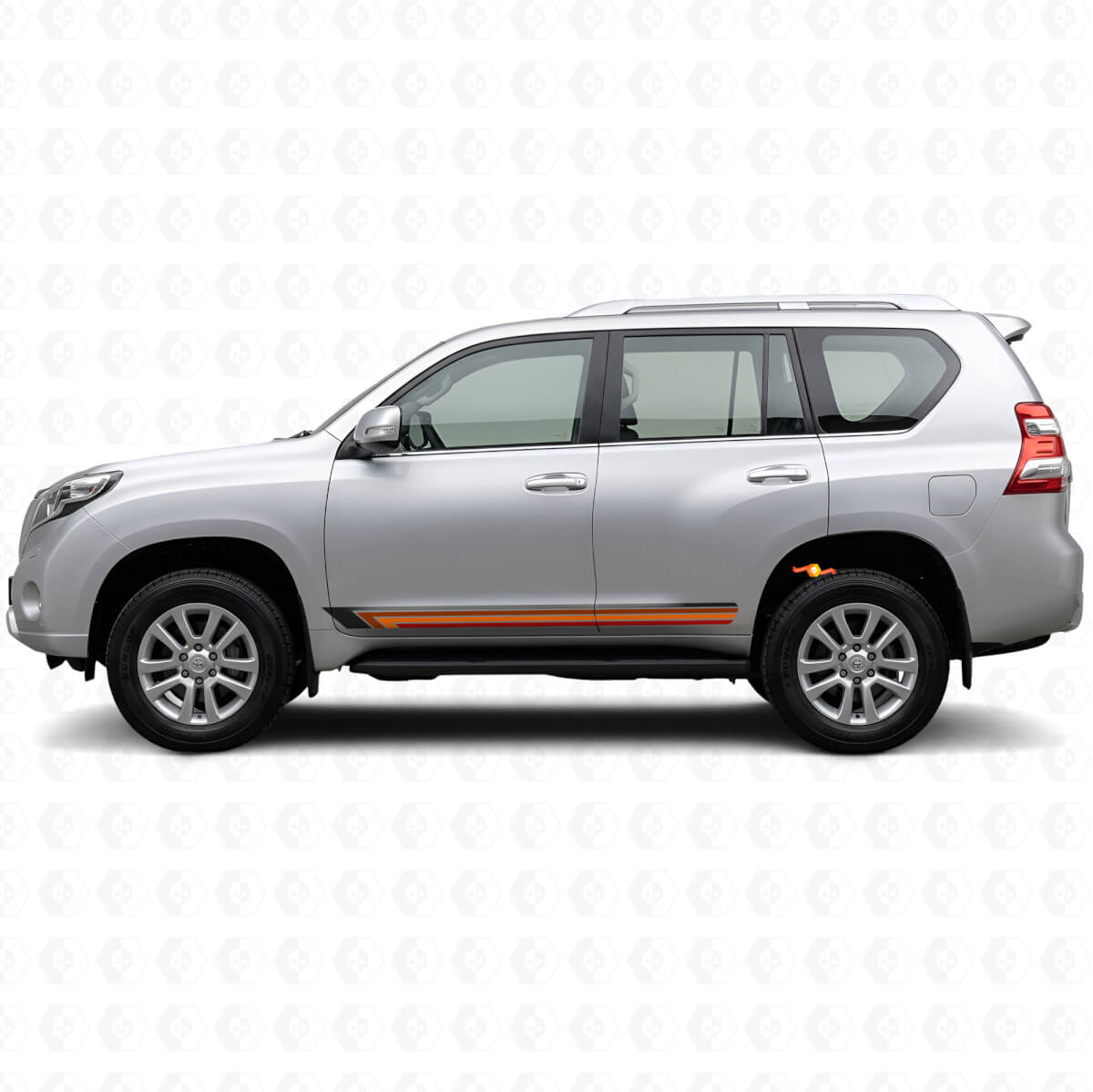 Vintage Straight Stripes Side Vinyl Decal for Toyota Land Cruiser Prado 2009-2023