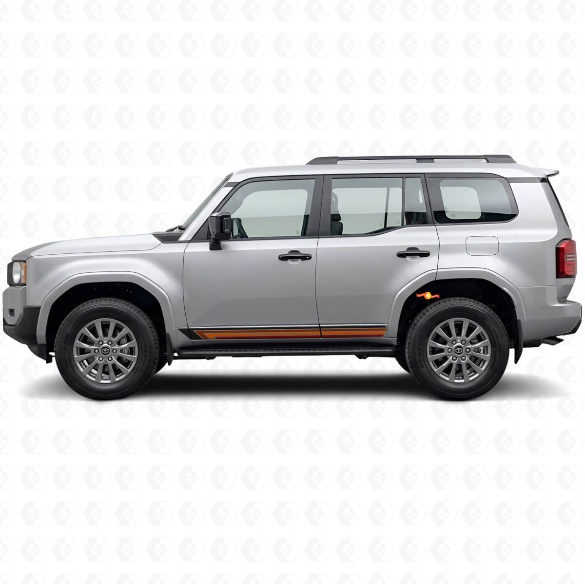 Vintage Straight Stripes Side Vinyl Decal for Toyota Land Cruiser Prado 2023+