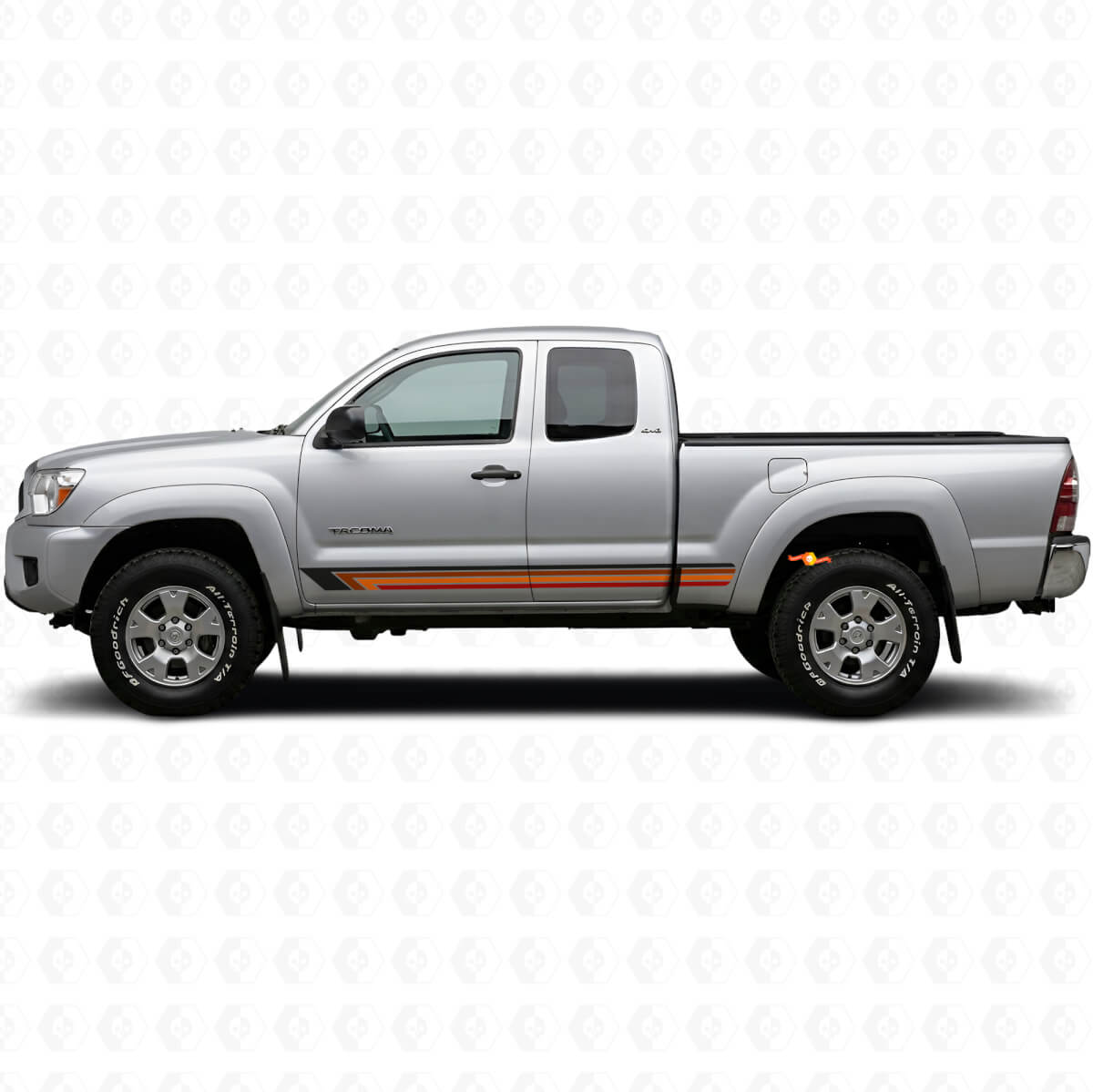 Vintage Straight Stripes Side Vinyl Decal for Toyota Tacoma 2004-2015