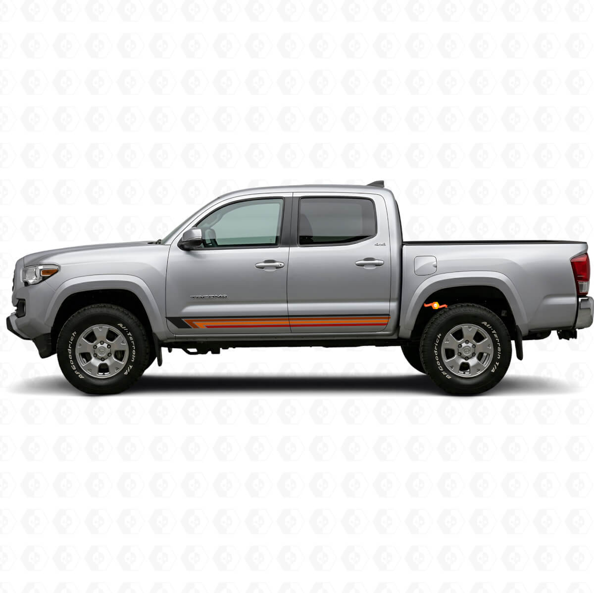 Vintage Straight Stripes Side Vinyl Decal for Toyota Tacoma 2015-2023
