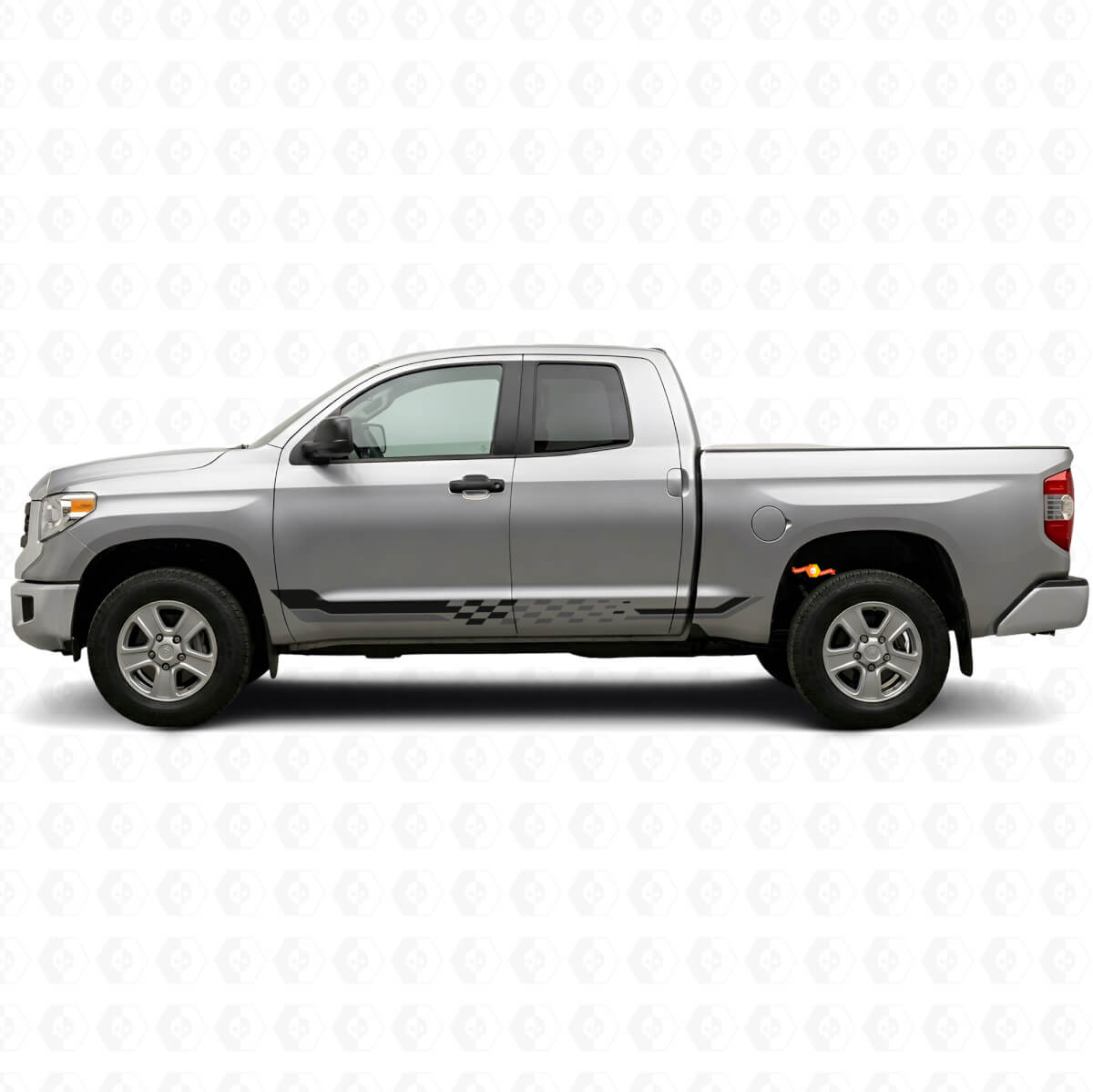Checkered Flag Side Stripes Vinyl Decal for Toyota Tundra 2007-2021