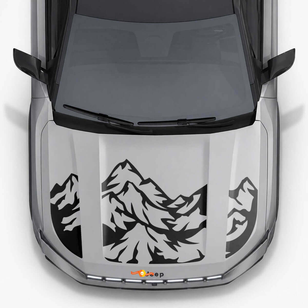 Mountain Style Bonnet Triple Stripes Vinyl Decal for Jeep Compass 2026