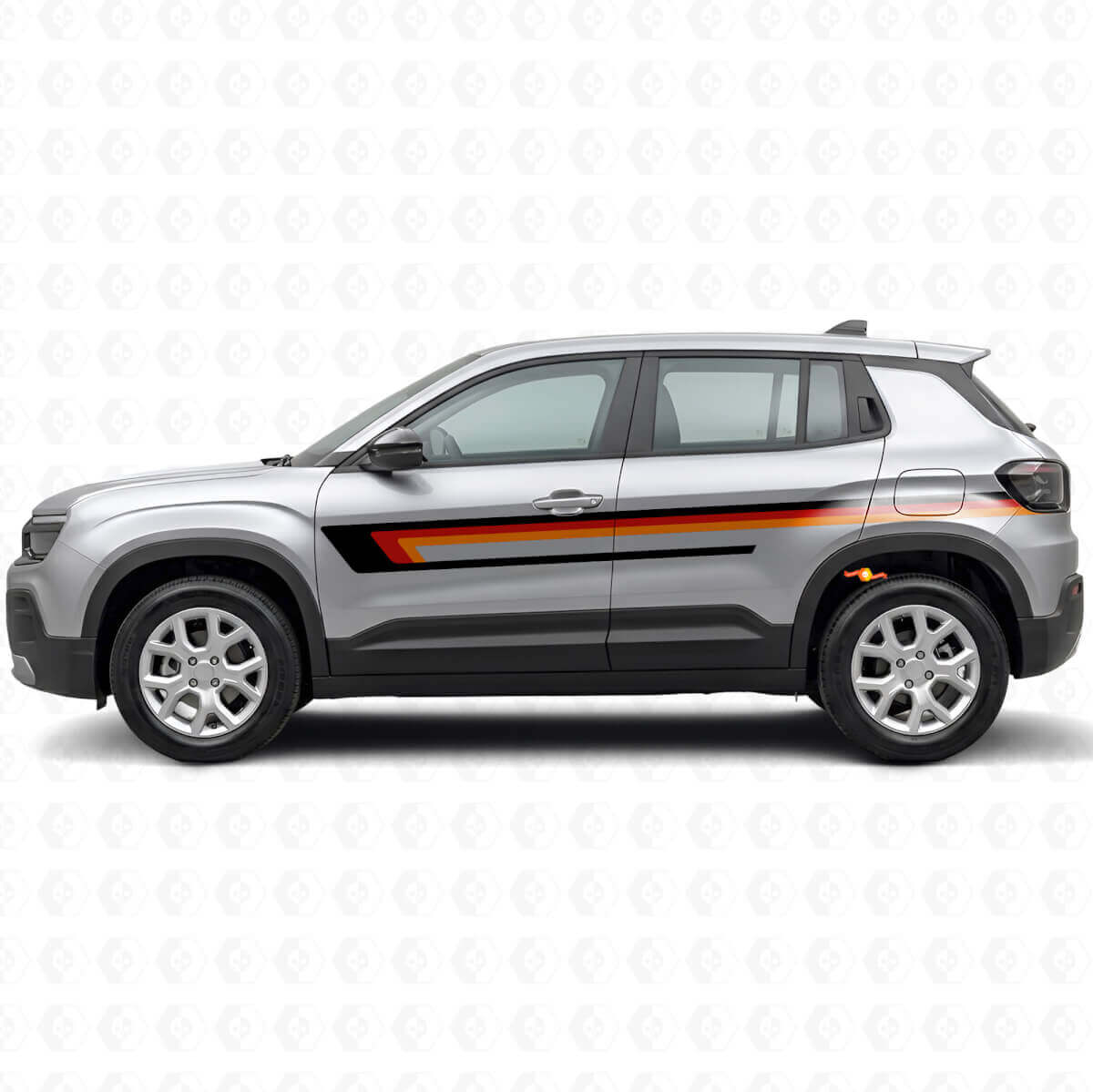 Triple Stripes Door Side Vinyl Decal for Jeep Avenger 2023+