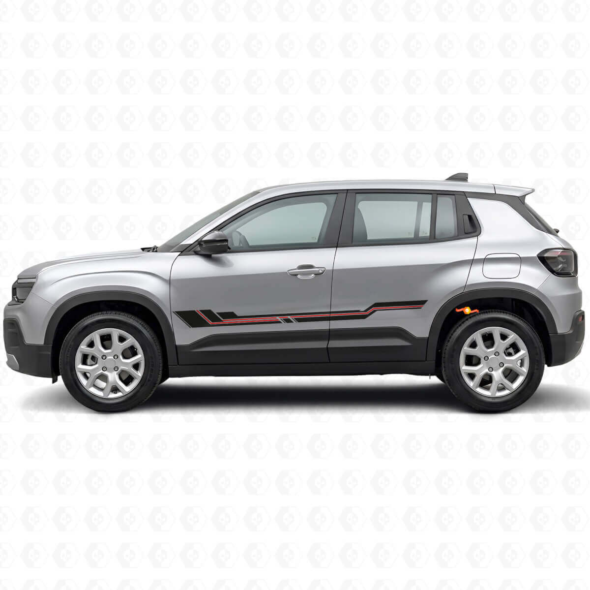 Curved Stripes Rocker Panel Vinyl Decal for Jeep Avenger 2023+