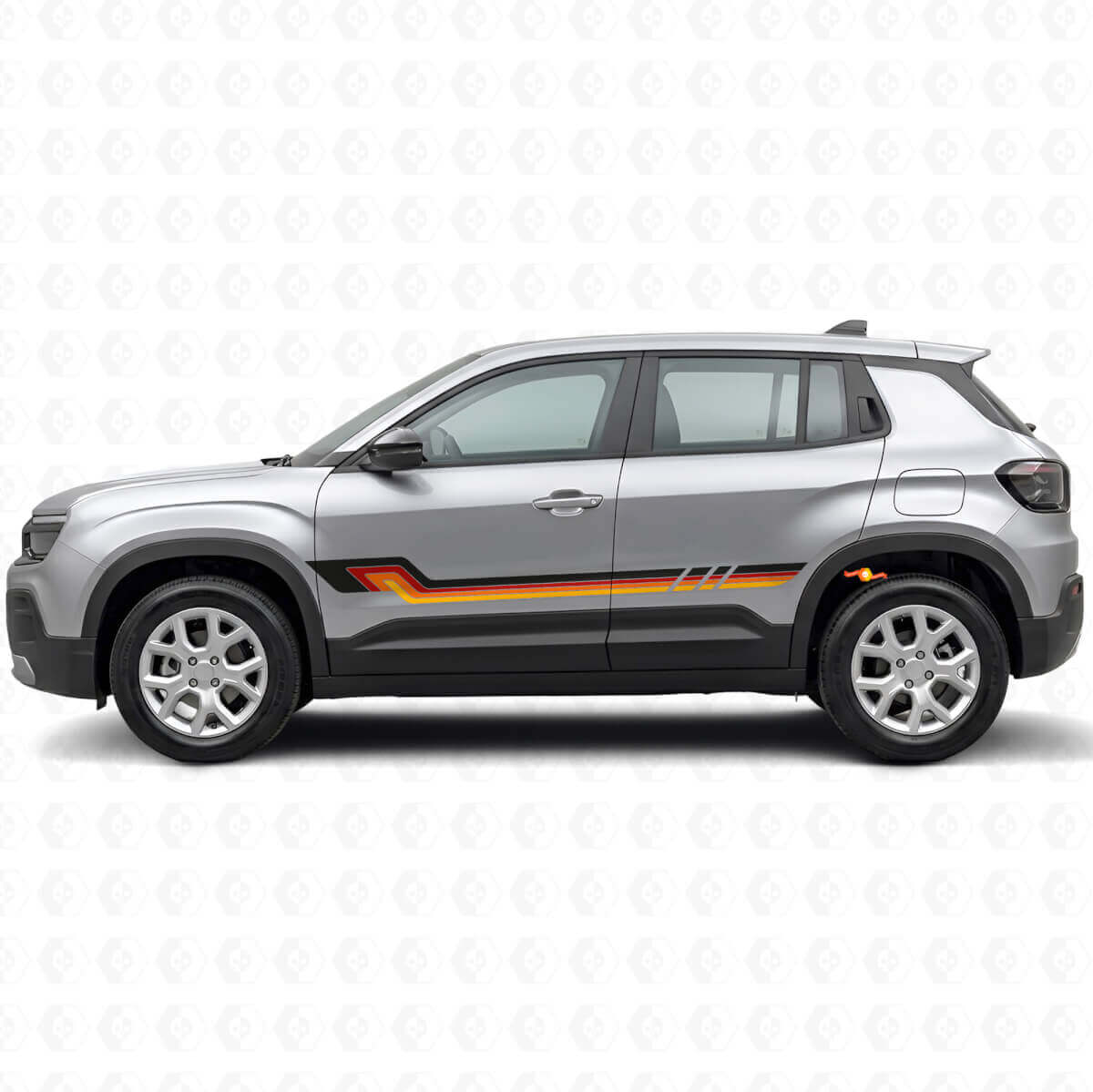 Vintage Style Side Stripes Vinyl Decal for Jeep Avenger 2023+