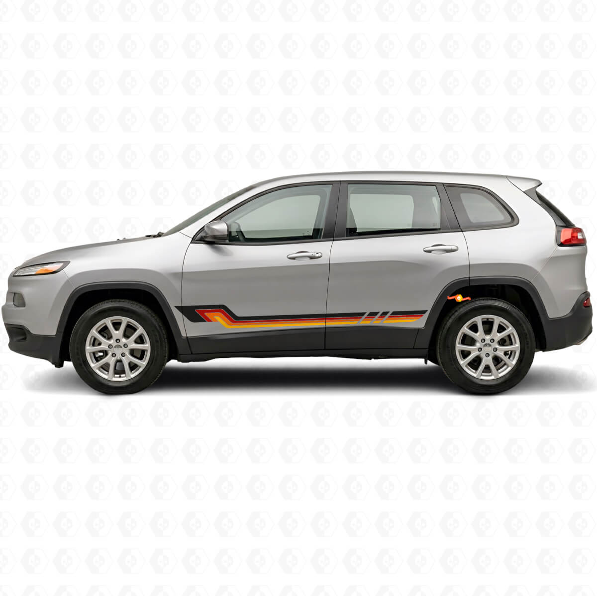 Vintage Style Side Stripes Vinyl Decal for Jeep Cherokee KL 2013-2023