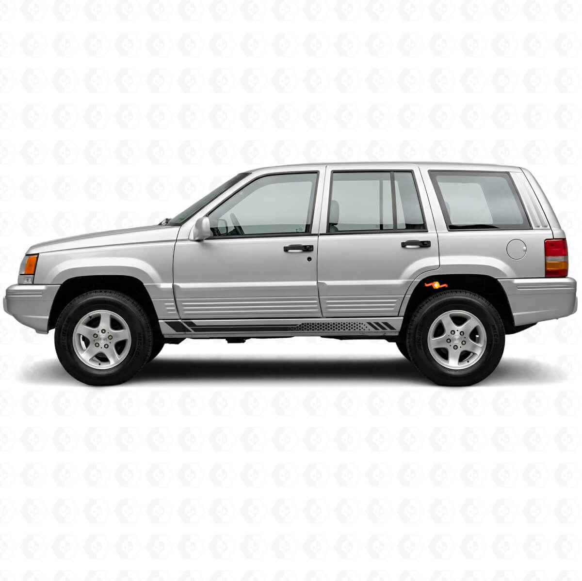 Honeycomb Stripes Side Vinyl Decal for Jeep Grand Cherokee 1993-1998