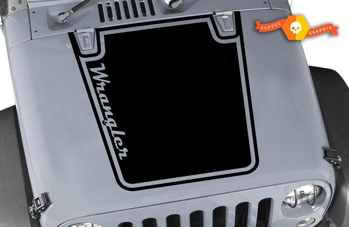 Jeep JK classic graphic  hood decal Decal CJ YJ TJ JK Vinyl Sticker