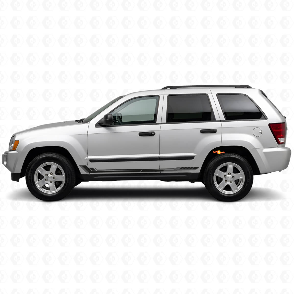 Racing Style Side Stripes Vinyl Decal for Jeep Grand Cherokee 2005-2010