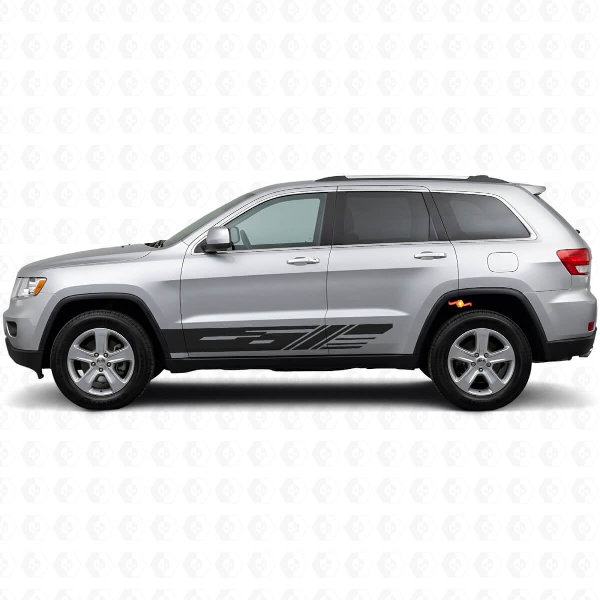 Decorated Side Stripes Vinyl Decal Kit for Jeep Grand Cherokee 2011-2021
