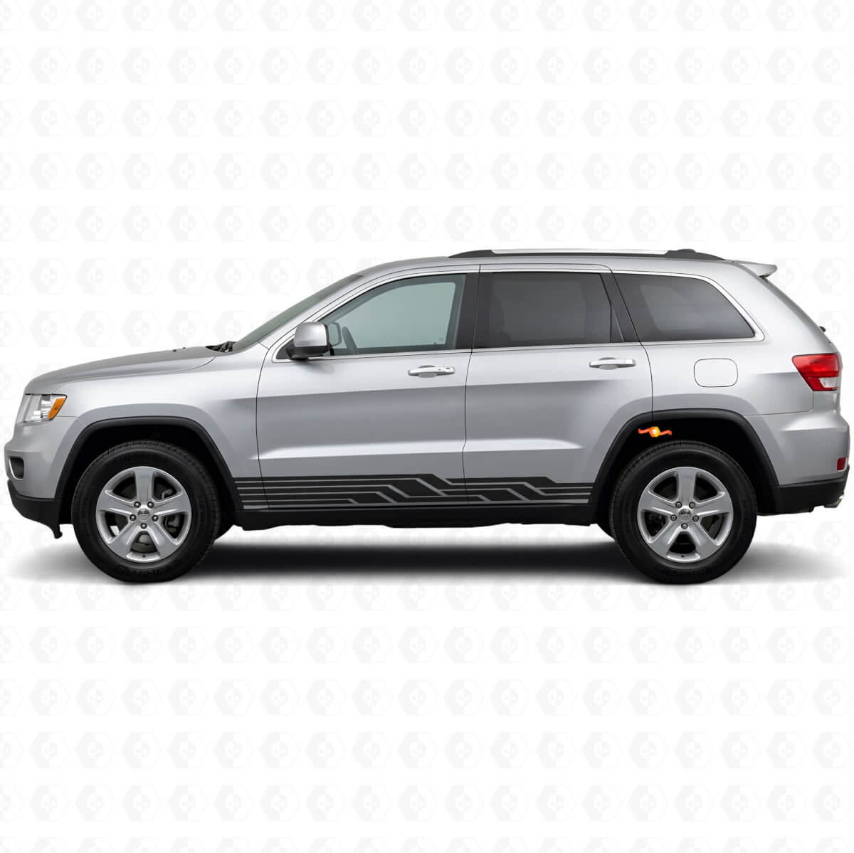 Intertwined Stripes Side Vinyl Decal for Jeep Grand Cherokee 2011-2021