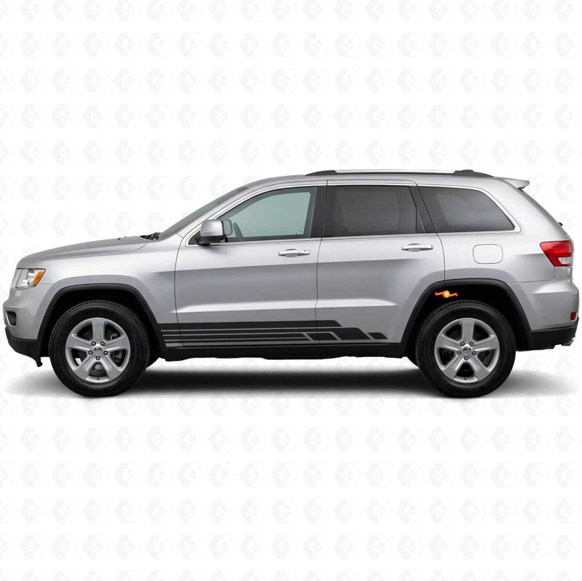 Curved Stripes Side Vinyl Decal Kit for Jeep Grand Cherokee 2011-2021