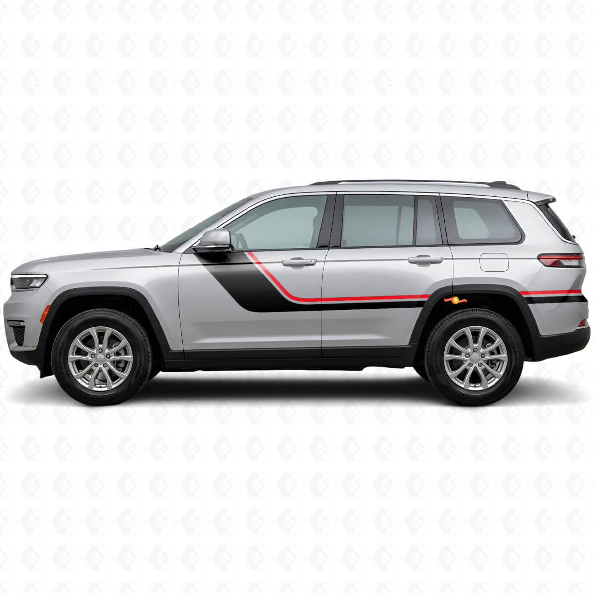 Twin Stripes Side Vinyl Decal for Jeep Grand Cherokee 2021+