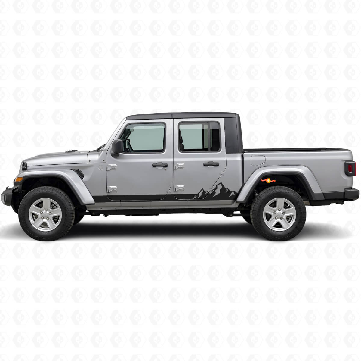 Mountains Thin Stripes Side Vinyl Decal for Jeep Gladiator 2020+