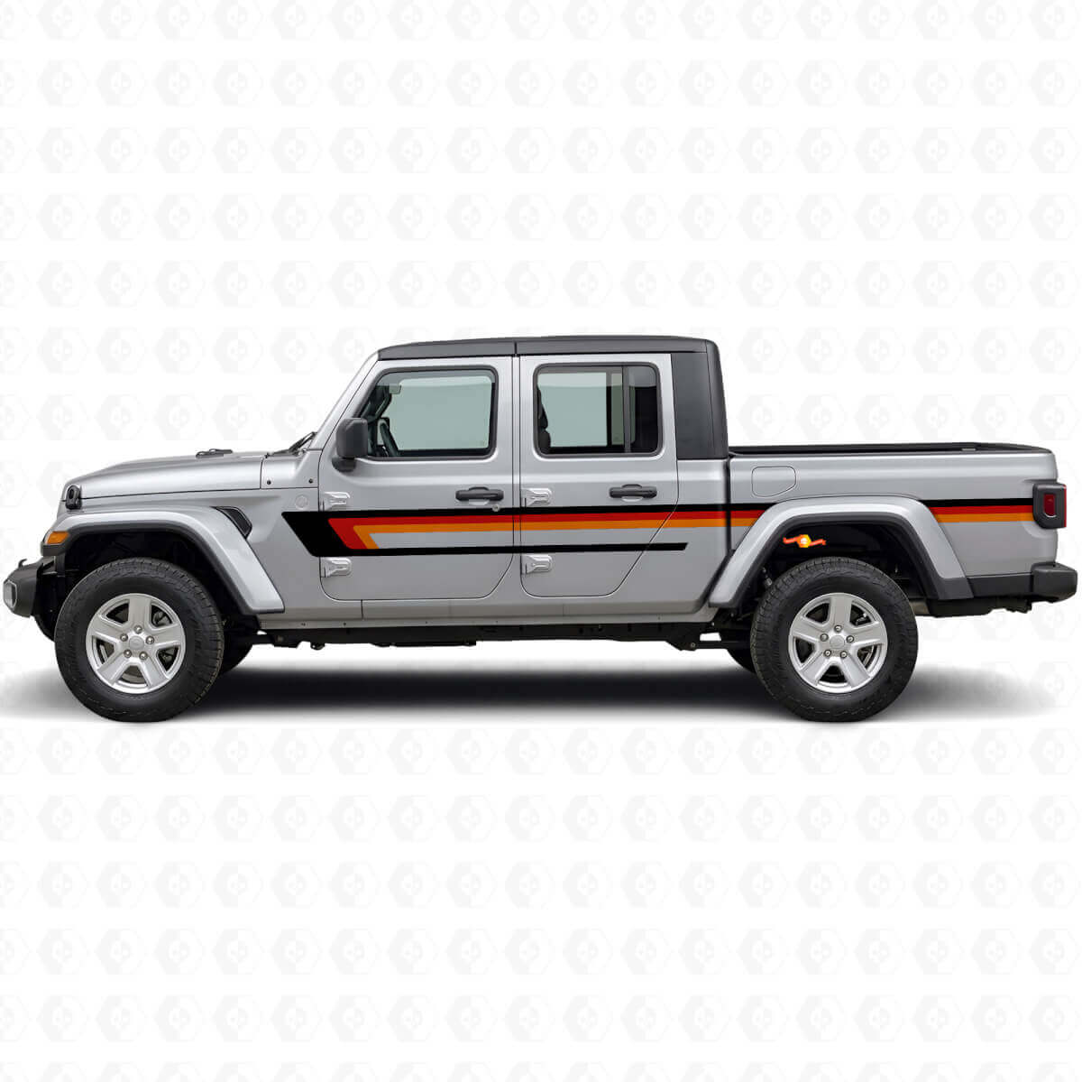 Triple Stripes Door Side Vinyl Decal for Jeep Gladiator 2020+