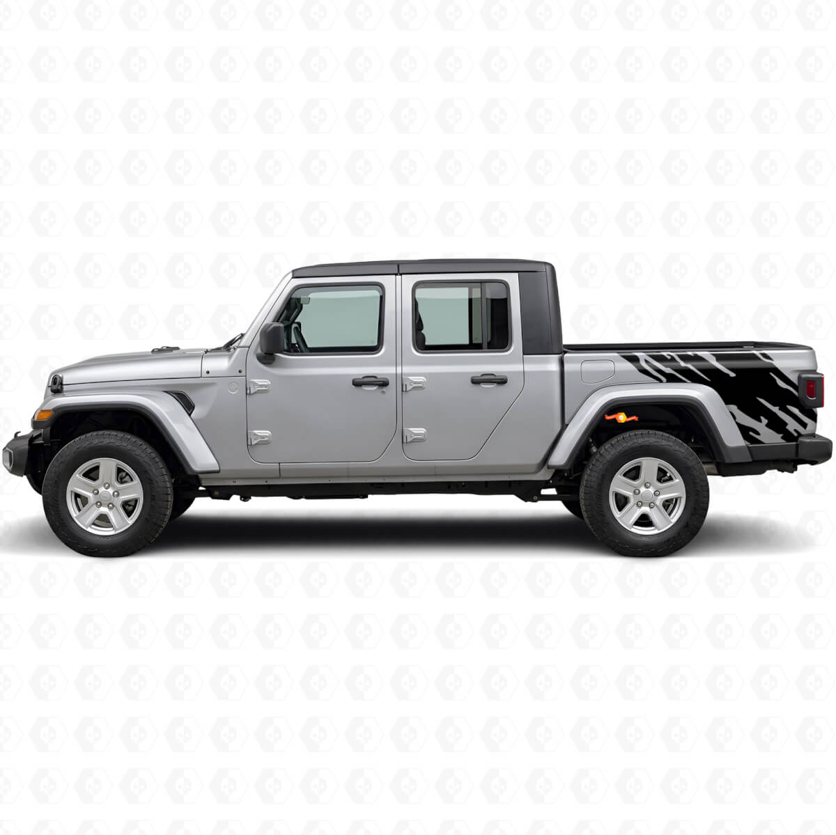 Mud Splash Graphic Rear Side Vinyl Decal for Jeep Gladiator 2020+