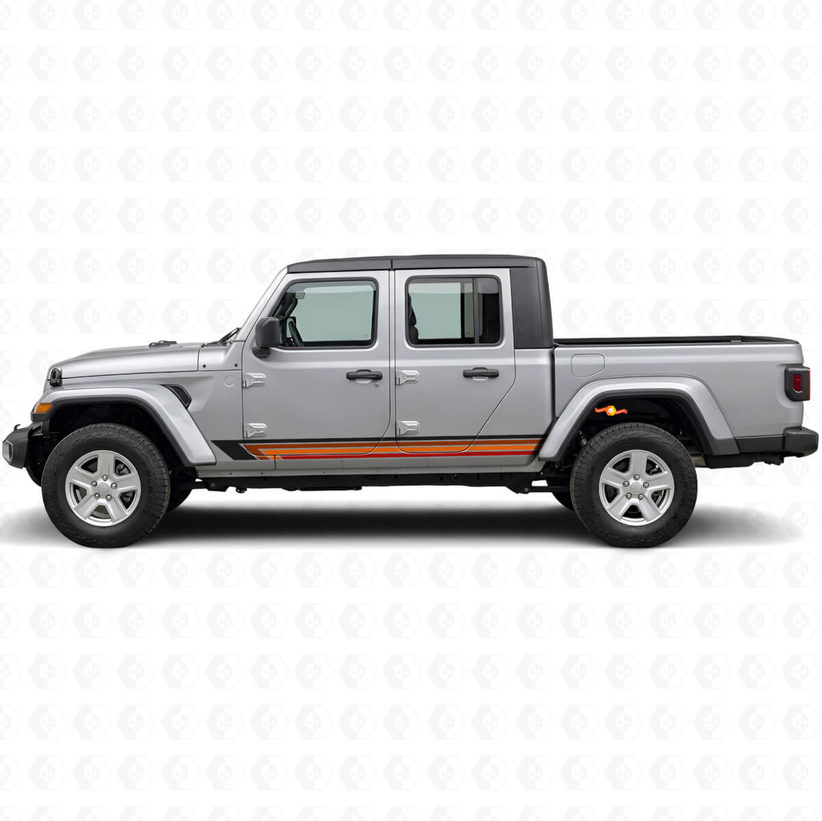Vintage Straight Stripes Side Vinyl Decal for Jeep Gladiator 2020+